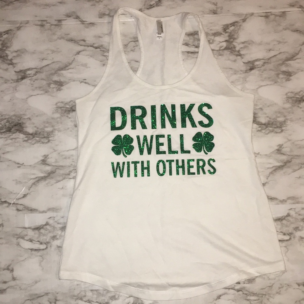 Large Drinks Well With Others Graphic Tank Top